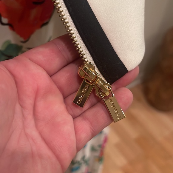 Retro Chic SHARP Calvin Klein Blazer TOP with Dual Zipper GOLD Hardware 18W EUC - Picture 8 of 13